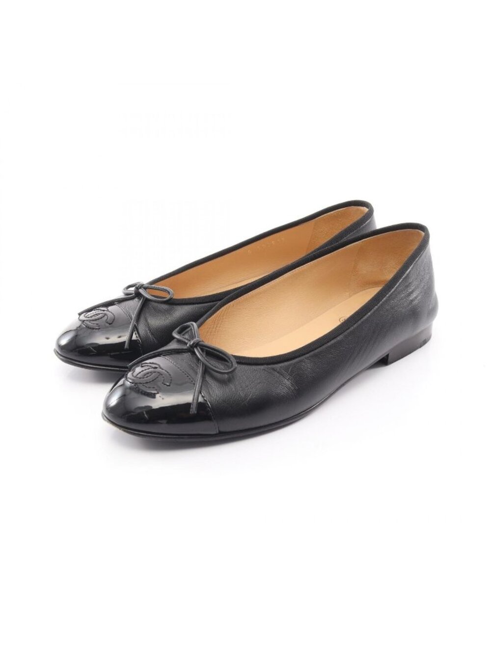 Chanel Pumps Ballerina Leather Patent Flat